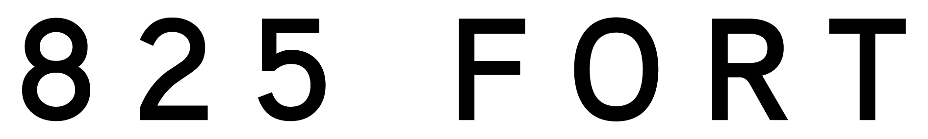 The image displays the numbers 8, 2, 5, and the letters F, O, R, T in black on a green background.